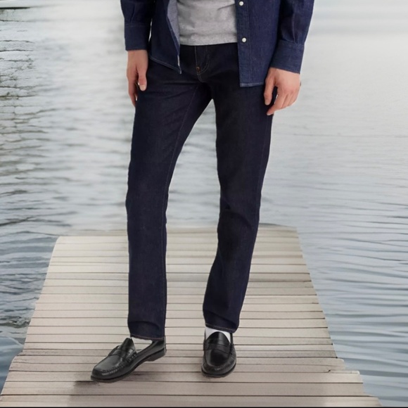 Levis 511 VTGE/DISCONTINUED Mens SKINNY Stretch Jeans 34X30 Dark Blue Levi New - Picture 4 of 6